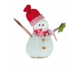 Schneemann mit einem Baum stehend 15 cm