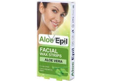 Aloe Epil Gesichtsenthaarungswachsstreifen für Gesicht 12 + 2 Stück