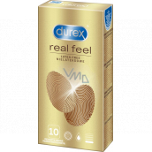 Durex Real Feel Nicht-Latex-Kondom für ein natürliches Haut-zu-Haut-Gefühl, Nennbreite: 56 mm 10 Stück