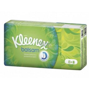Kleenex Balsam Hanks Hygienetaschentücher vierlagig 8 x 9 Stück