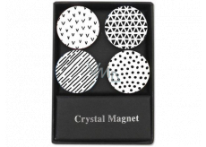 Albi Kristall Magnete schwarz und weiß Streifen 4 Stück