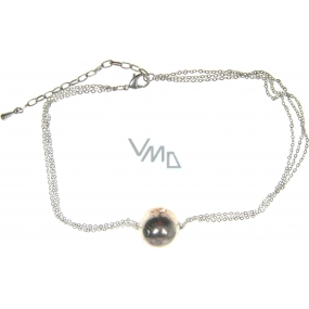 Schmuck Silber Halskette mit einem Kugelanhänger 44 cm