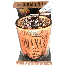 Albi Schimmernder Kerzenhalter aus Glas für ROMANA Teekerze, 7 cm