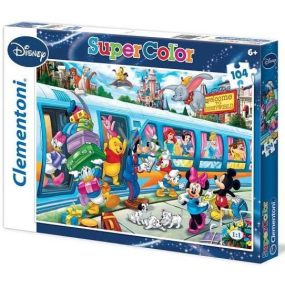 Clementoni SuperColor Puzzle Disney vláček 104 dílků, doporučený věk 6+