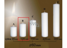 Lima Gastro Kerze weiß Zylinder 60 x 120 mm 1 Stück