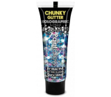 Diva & Nice Chunky Glitter Holographisches UV-Dekorgel für Meer- und Gesichts-Meerjungfrau-Nebel - blau 13 ml