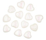 Polystyrol Herzstücke mit Glitter 2 cm 12 Stück