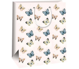 Ditipo Geschenkpapier Tasche 26,4 x 13,6 x 32,7 cm Rosa Schmetterlinge