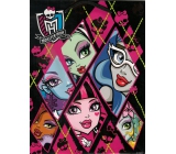 Ditipo Geschenk Papiertüte 18 x 10 x 22,7 cm Disney Monster Hight schwarz-pink