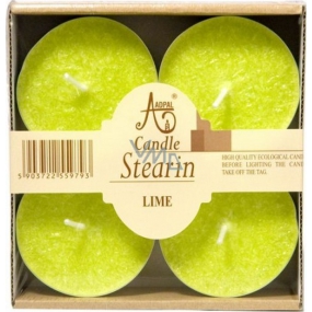 Adpal Stearin Maxi Lime - Limetten duftende Teelichter 4 Stück
