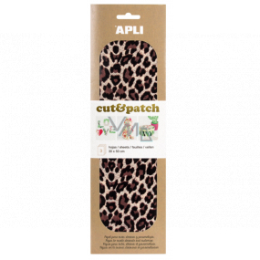 Apli Cut & Patch Papier für Leoparden Servietten Technik 30 x 50 cm 3 Stück