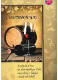 Albi Spielkarte im Cover Zum Geburtstag Stillleben mit Wein Zbraslav Polka Blasmusik unter der Leitung von Jindřich Bauer 14,8 x 21 cm