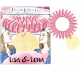 Invisibobble Original Lisa & Lena Original Haarband klar mit dunkelrosa Streifen 1 Stück