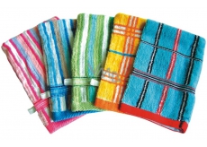 Abella Terry Stoff Waschlappen Muster in verschiedenen Farben mit einer Schlaufe 1 Stück
