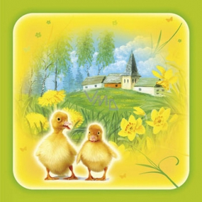 Ditipo Papierservietten 3-lagig 33 x 33 cm 20 Stück Easter Ducklings