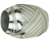 Nekupto Ball Luxus Silber mit glänzendem Band 1 cm x 10 m