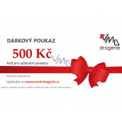 Dárková poukázka z VMD DROGERIE na nákup zboží na e-shopu v hodnotě 500 Kč