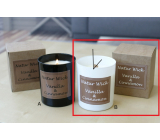 Lima Natur Wick Schwarz & Weiß Vanille und Zimt Aroma Kerze Holzdocht weiß 175 g 1 Stück