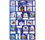Arch Cottage dunkelblaue Weihnachtsgeschenkaufkleber 19 Etiketten 1 Bogen